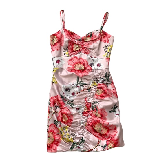 Parker Womens Meena Mini Dress Size 0 Pink Floral Cocktail Coquette Romantic - Picture 1 of 9